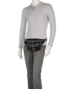 Gürteltasche fein genarbtes Rindsleder schwarz