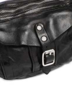 Gürteltasche fein genarbtes Rindsleder schwarz