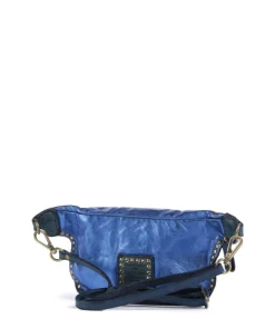 Gürteltasche fein genarbtes Rindsleder blau