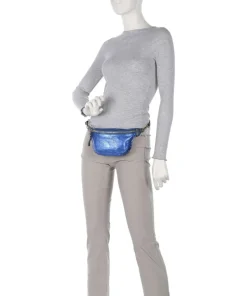 Gürteltasche fein genarbtes Rindsleder blau