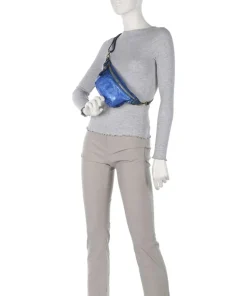 Gürteltasche fein genarbtes Rindsleder blau