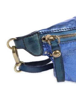 Gürteltasche fein genarbtes Rindsleder blau