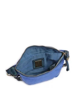 Gürteltasche fein genarbtes Rindsleder blau