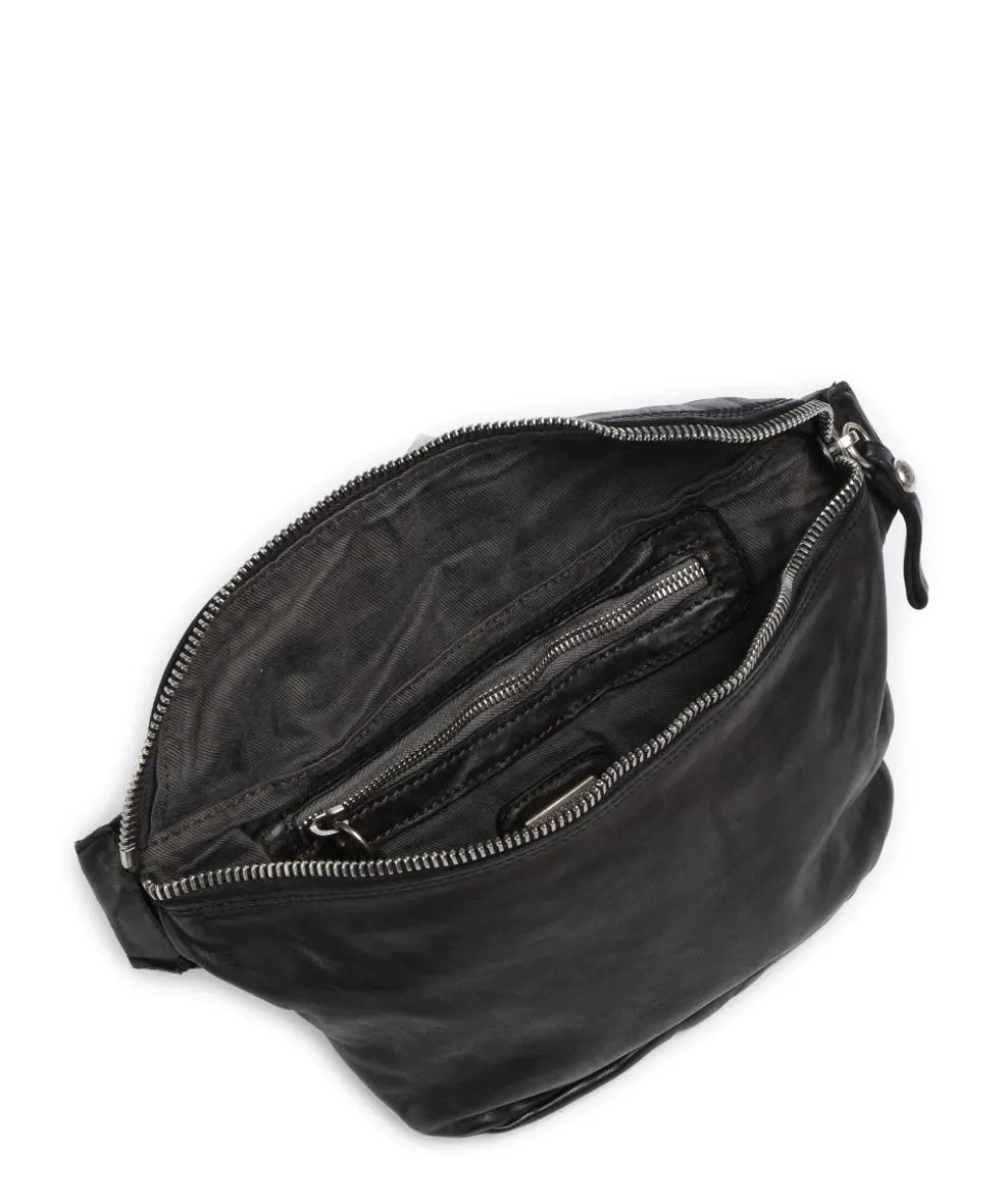 Gürteltasche fein genarbtes Rindsleder schwarz