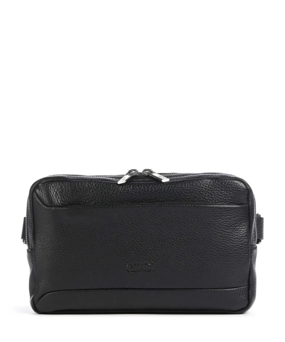 Gürteltasche genarbtes Kalbsleder schwarz