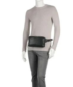 Gürteltasche genarbtes Kalbsleder schwarz