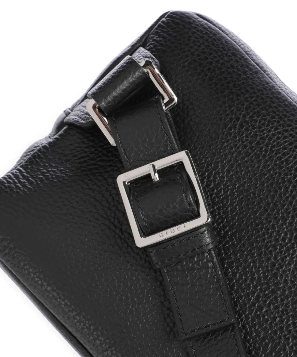 Gürteltasche genarbtes Kalbsleder schwarz