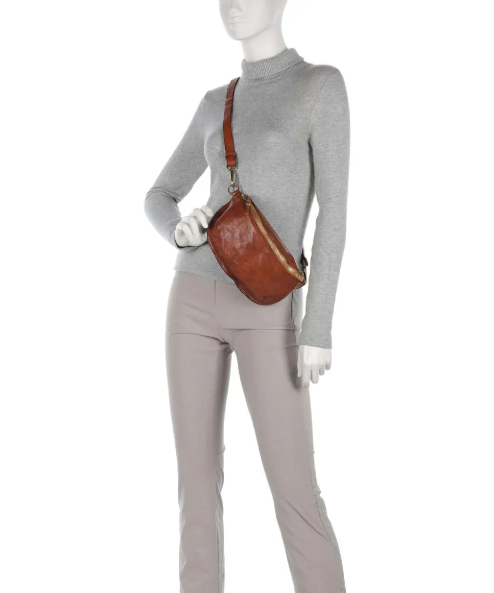 Gürteltasche genarbtes Rindsleder cognac