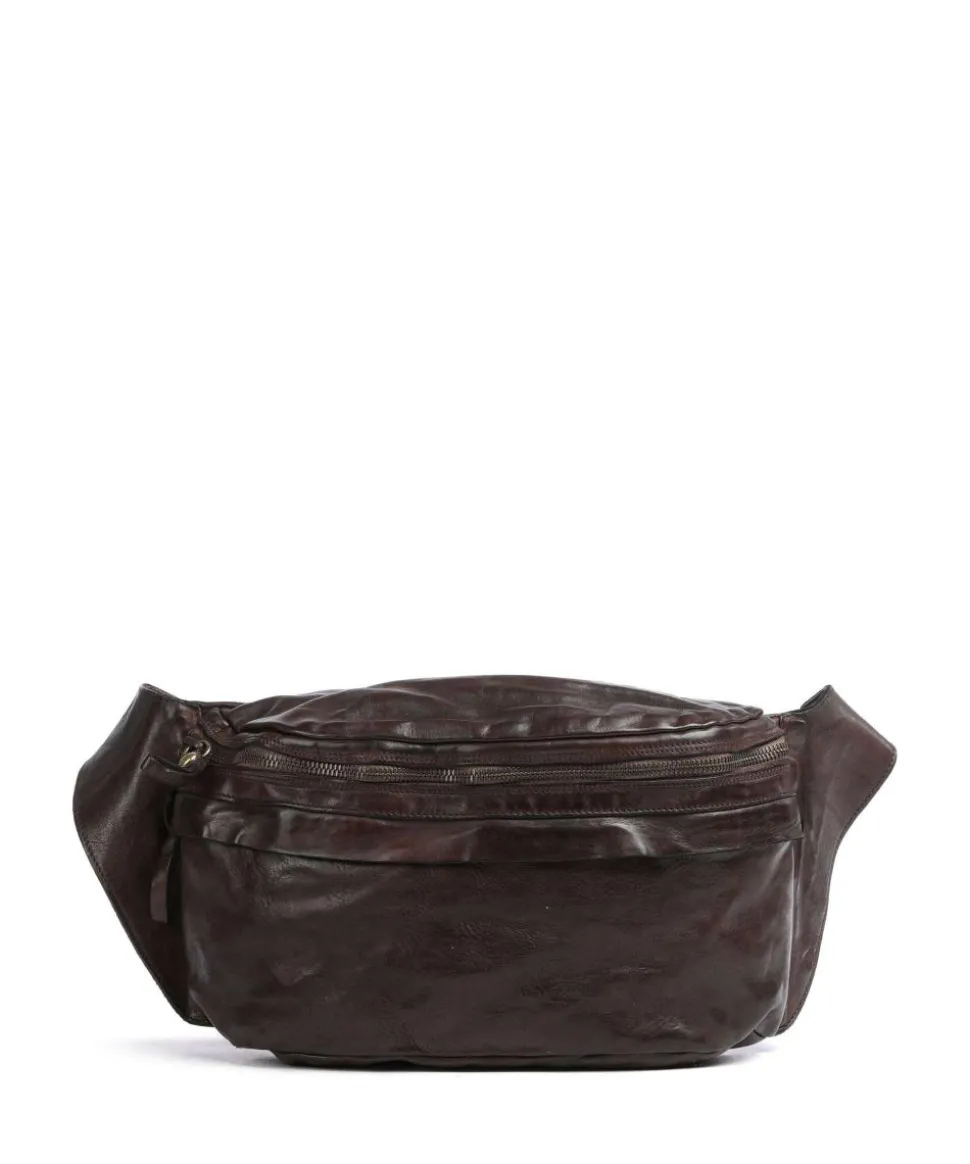 Gürteltasche genarbtes Rindsleder dunkelbraun