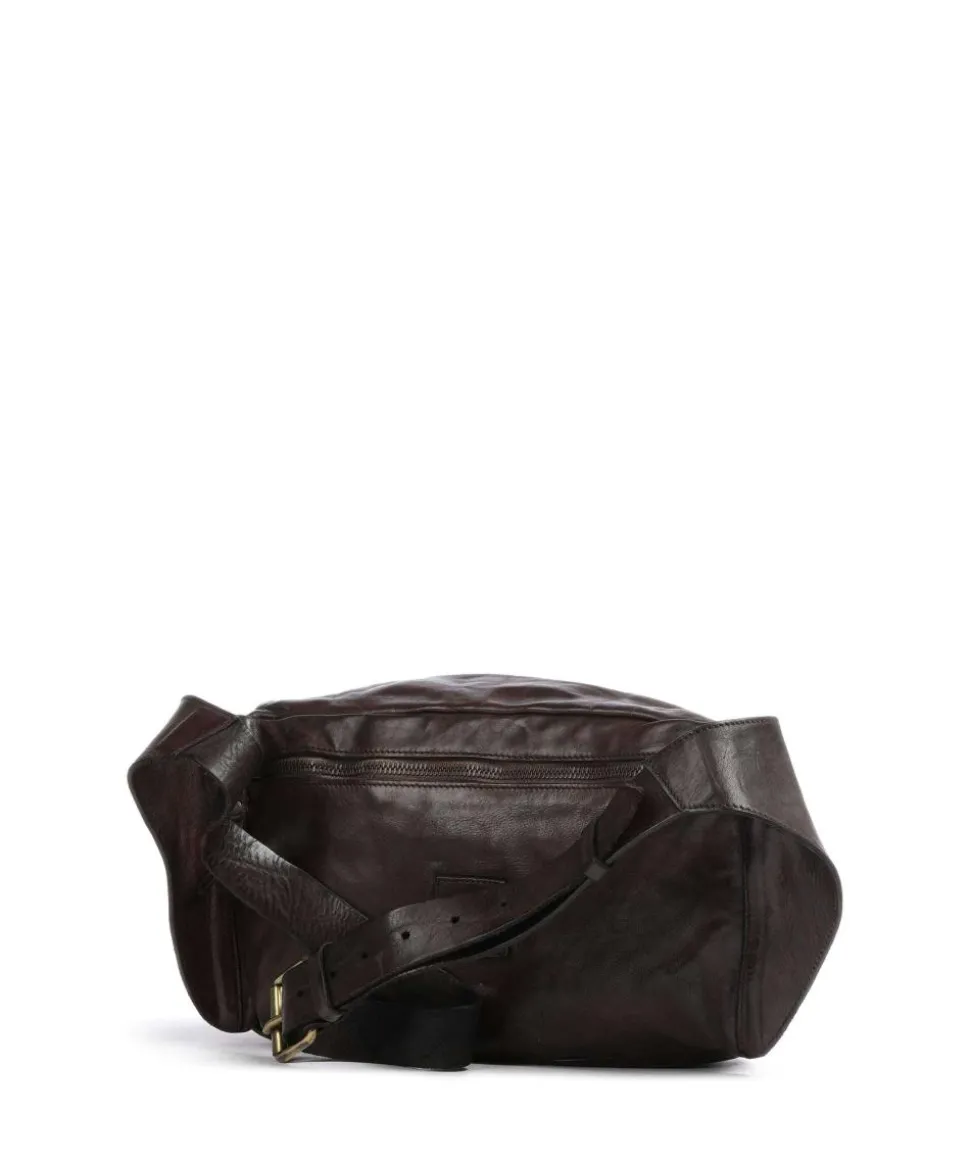 Gürteltasche genarbtes Rindsleder dunkelbraun