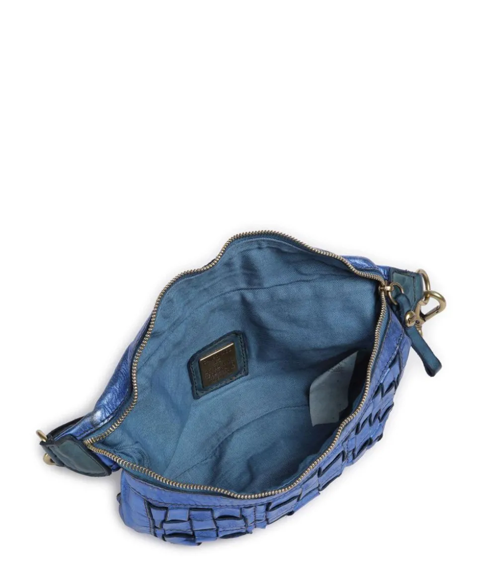 Gürteltasche genarbtes Rindsleder blau
