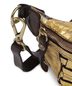 Gürteltasche genarbtes Rindsleder gold