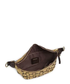 Gürteltasche genarbtes Rindsleder gold