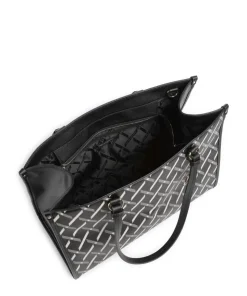 Gynger Logo Shopper Lederimitat schwarz