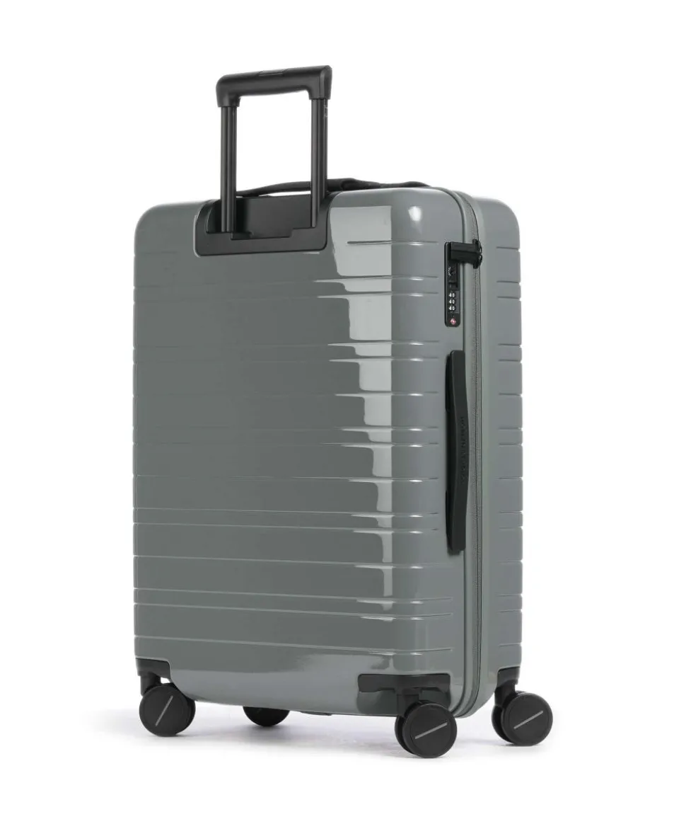 H6 Essential Glossy 4-Rollen Trolley graugrün 64 cm