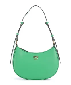 Half Moon Mini Schultertasche fein genarbtes Rindsleder hellgrün