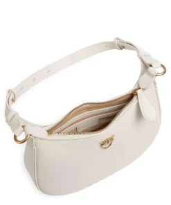 Half Moon Mini Schultertasche fein genarbtes Rindsleder elfenbein