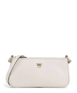 Half Moon Mini Umhängetasche fein genarbtes Kalbsleder weiß