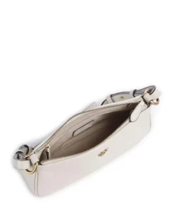 Half Moon Mini Umhängetasche fein genarbtes Kalbsleder weiß