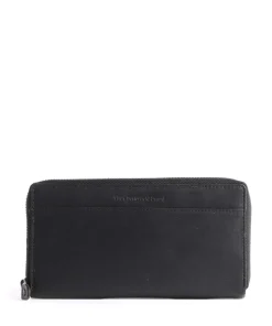 Halle Geldbörse Pull-Up Rindsleder schwarz