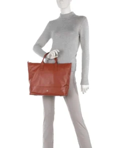 Halmahera Shopper fein genarbtes Kalbsleder rotbraun