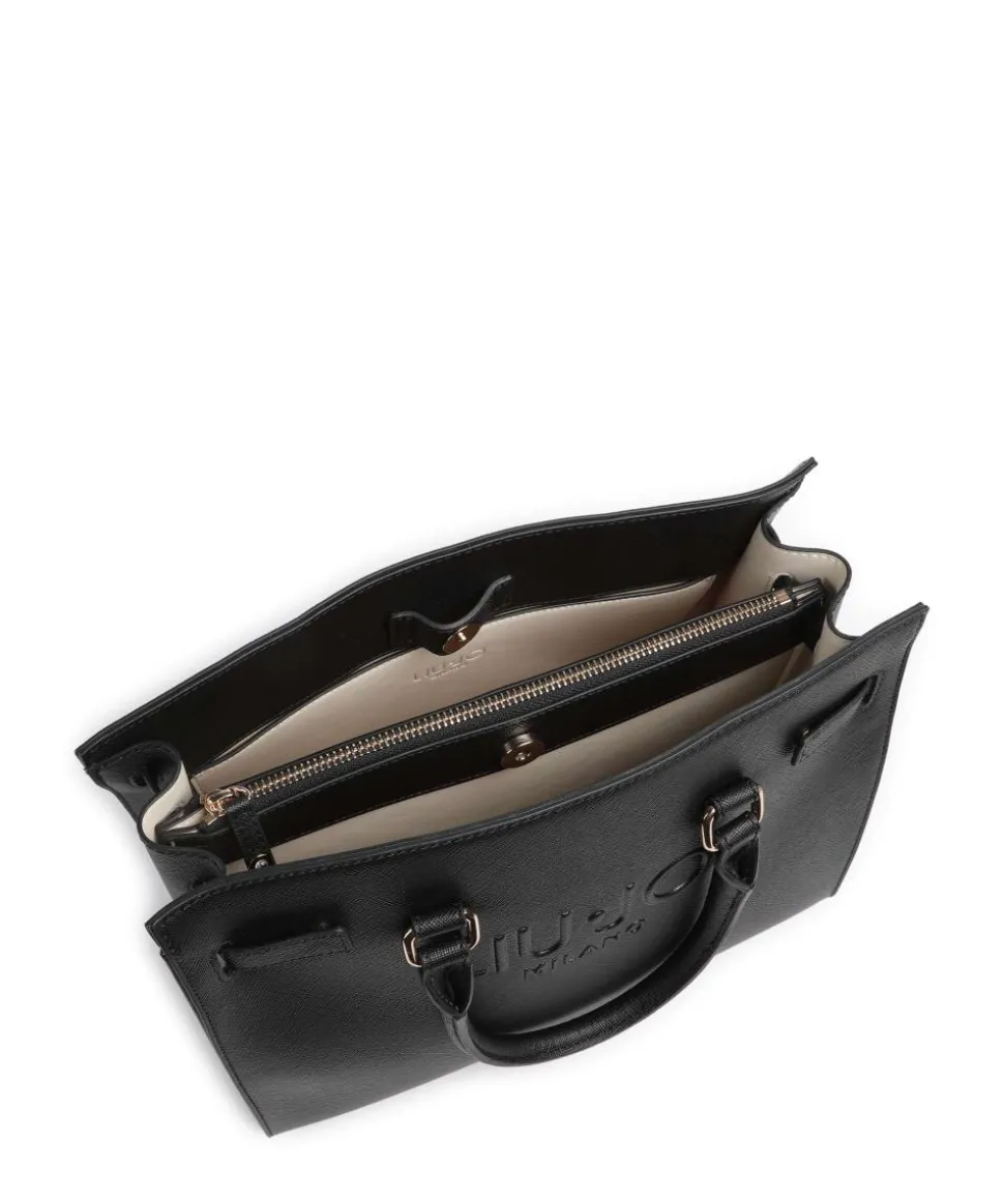 Halona Handtasche Lederimitat schwarz