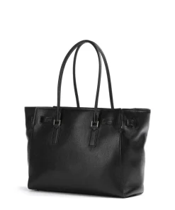 Hamilton Large Shopper genarbtes Rindsleder schwarz