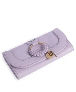 Hana Geldbörse genarbtes Ziegenleder violett