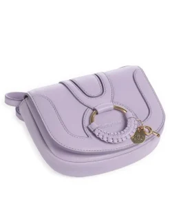 Hana Mini Umhängetasche genarbtes Ziegenleder violett