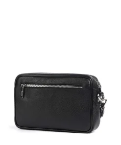 Handgelenktasche genarbtes Kalbsleder schwarz