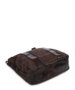 Handtasche Baumwolle dunkelbraun