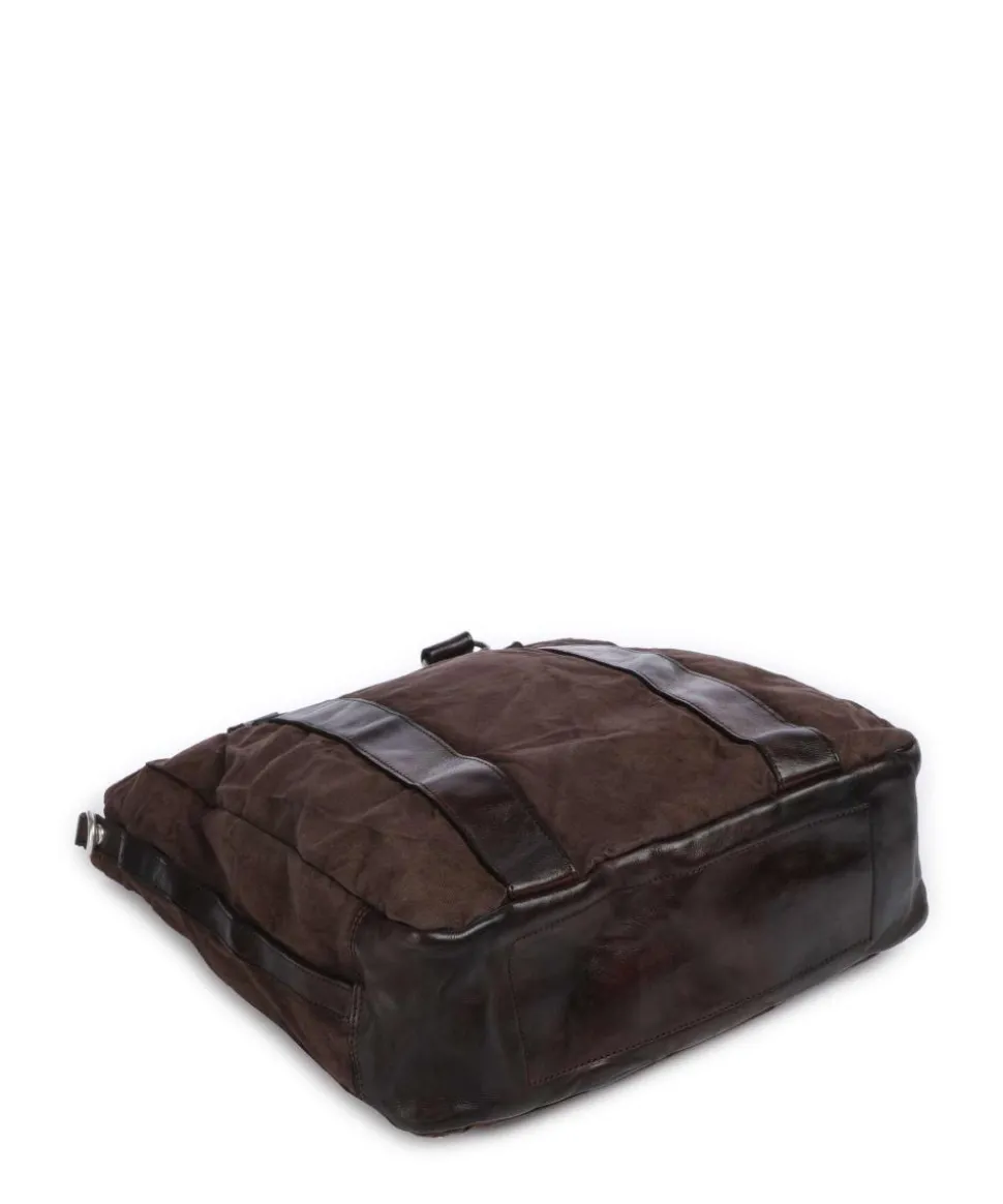 Handtasche Baumwolle dunkelbraun