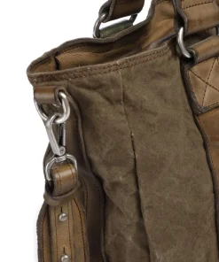 Handtasche Baumwolle khaki