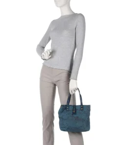 Handtasche Canvas dunkelblau