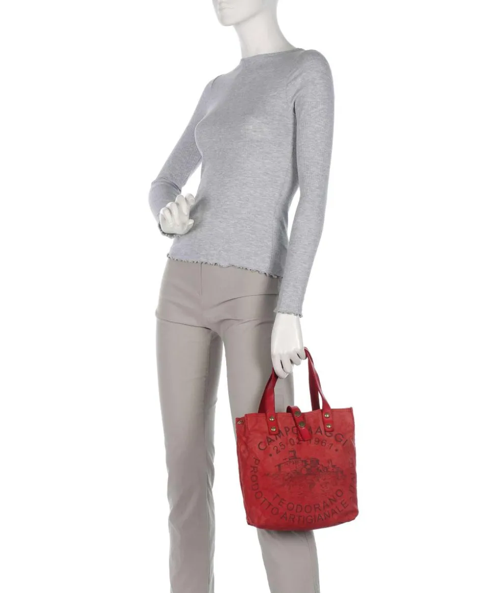 Handtasche Canvas rot