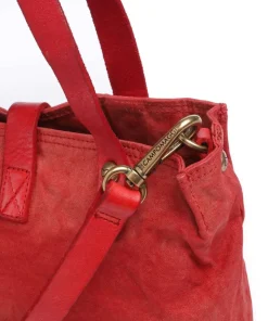 Handtasche Canvas rot