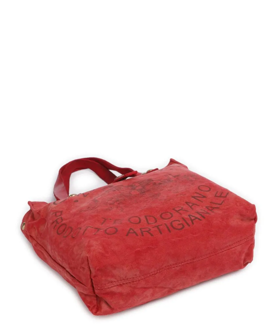 Handtasche Canvas rot