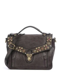 Handtasche fein genarbtes Rindsleder dunkelgrau