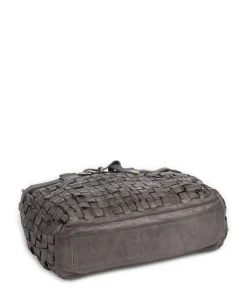 Handtasche fein genarbtes Rindsleder grau