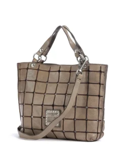 Handtasche fein genarbtes Rindsleder stein