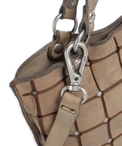 Handtasche fein genarbtes Rindsleder stein