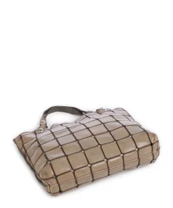 Handtasche fein genarbtes Rindsleder stein