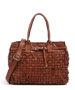 Handtasche fein genarbtes Rindsleder cognac