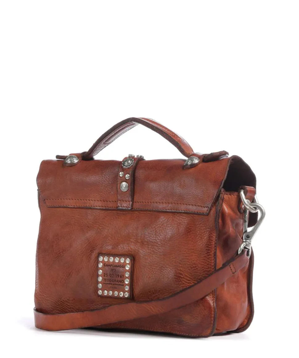 Handtasche fein genarbtes Rindsleder cognac