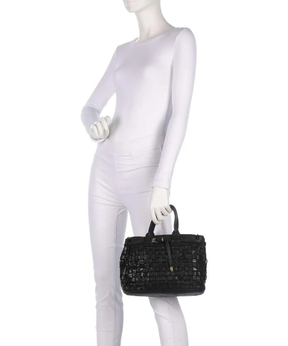 Handtasche fein genarbtes Rindsleder schwarz