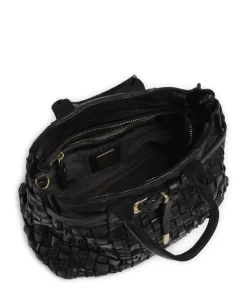 Handtasche fein genarbtes Rindsleder schwarz