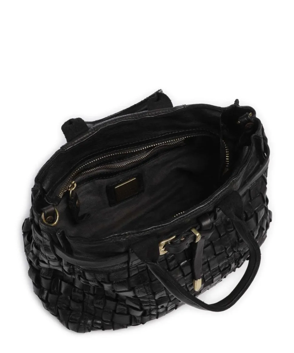 Handtasche fein genarbtes Rindsleder schwarz