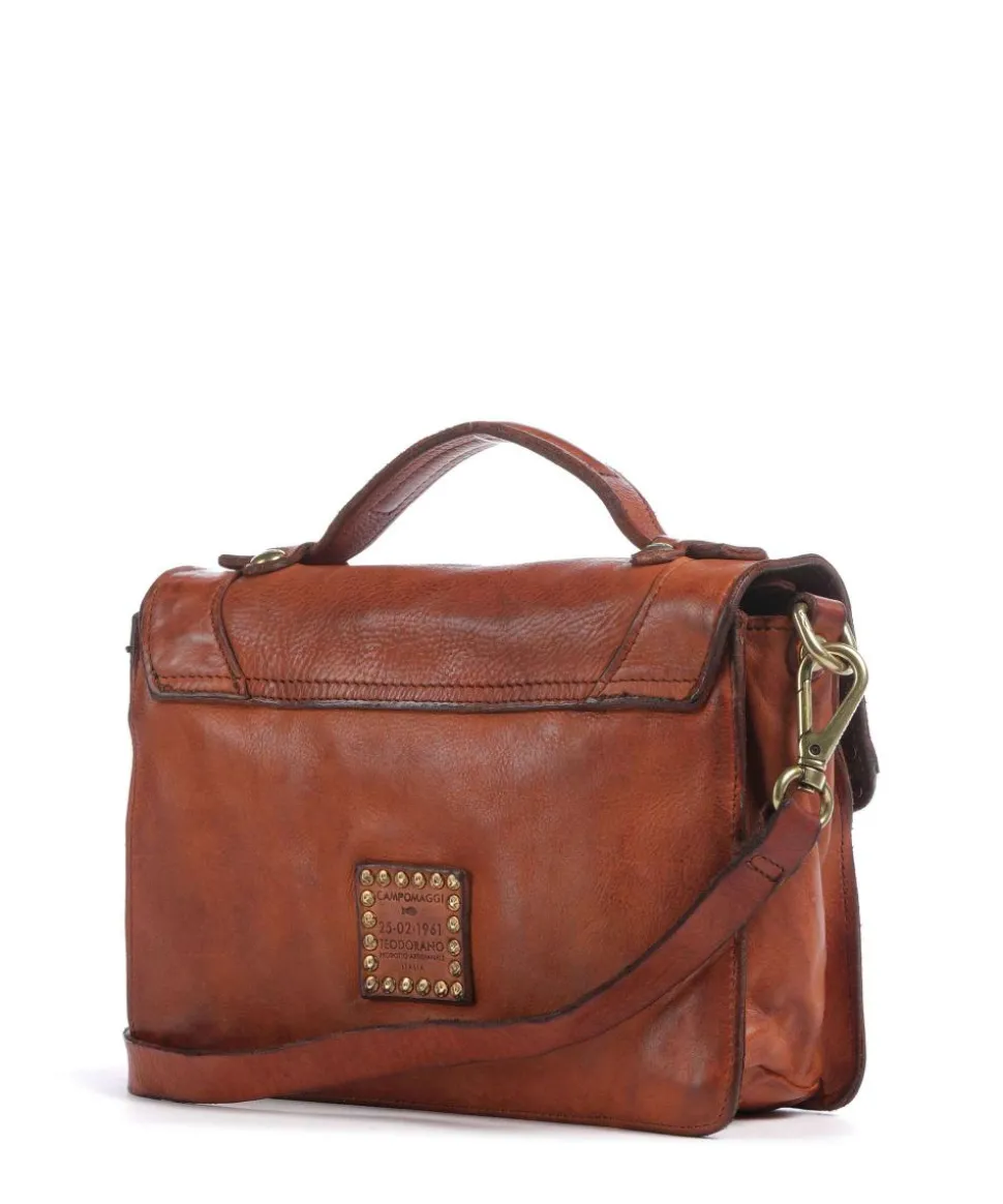 Handtasche fein genarbtes Rindsleder cognac