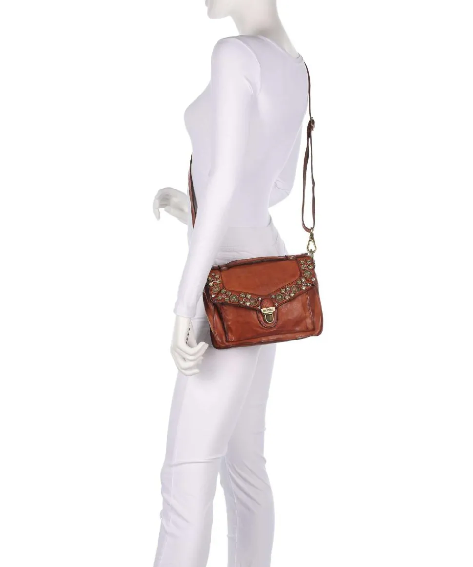 Handtasche fein genarbtes Rindsleder cognac
