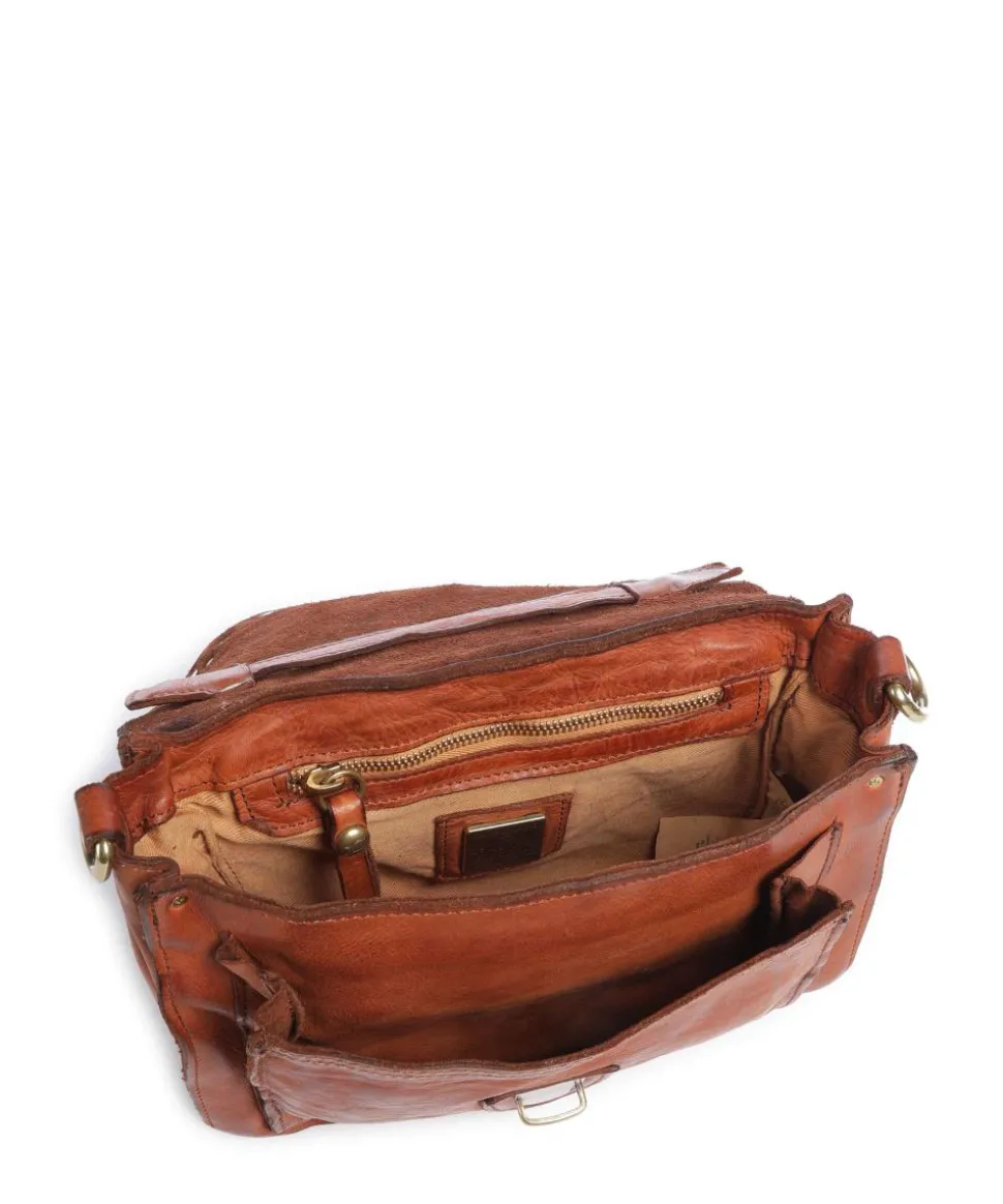 Handtasche fein genarbtes Rindsleder cognac